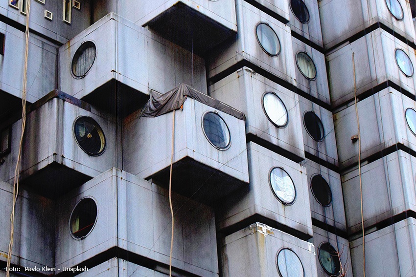 Nakagin Capsule Tower Fassade