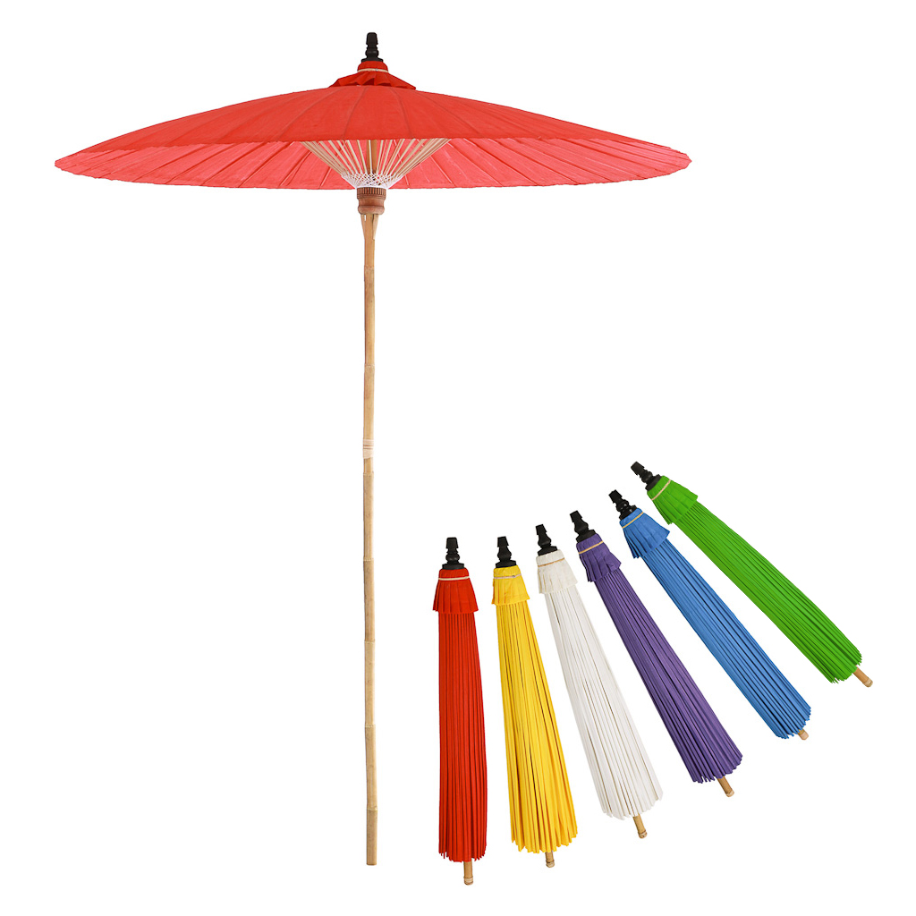Asiatisch Weiß Papier Schirm Dekoschirm Sonnenschirm mit Holzgriff Fotografie gl 
