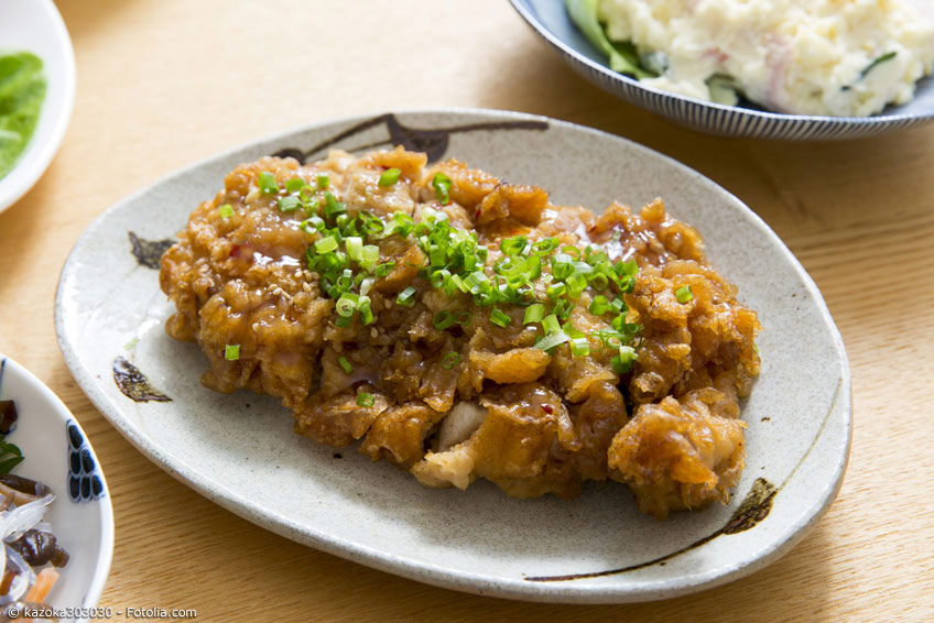 Chicken Nanban Rezept mit Gemüse und Reis