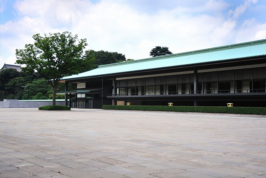 Empfangshalle von Chōwaden, das größte Gebäude des Kaiserpalastes in Tokio