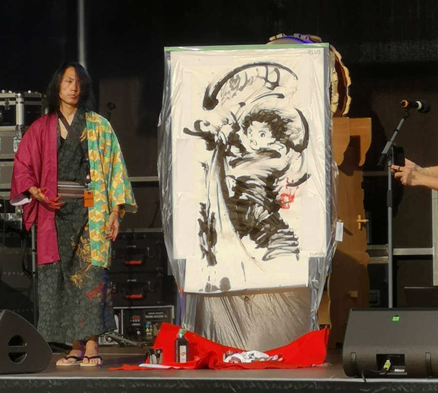 Live Kunst Perfomance beim Main Matsuri 2021