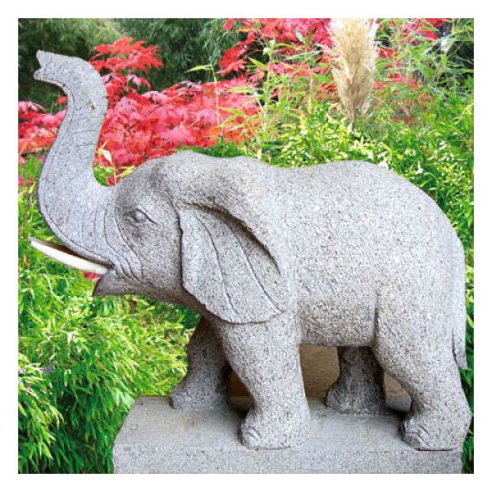 Junges sitzend mit erhobenem Rüssel Dickhäuterjunges Elefant Elefanten Figur 