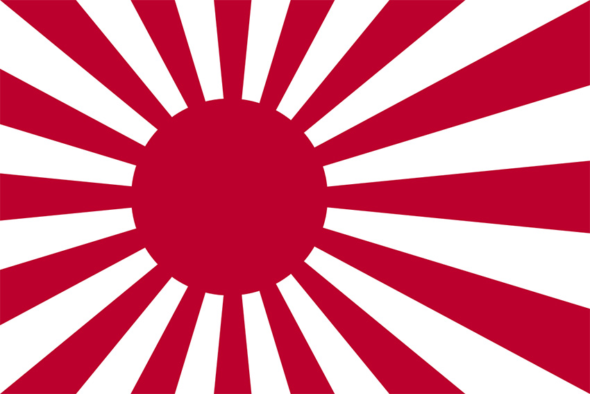  Flagge der japanischen Marine – Fahne mit aufgehender Sonne