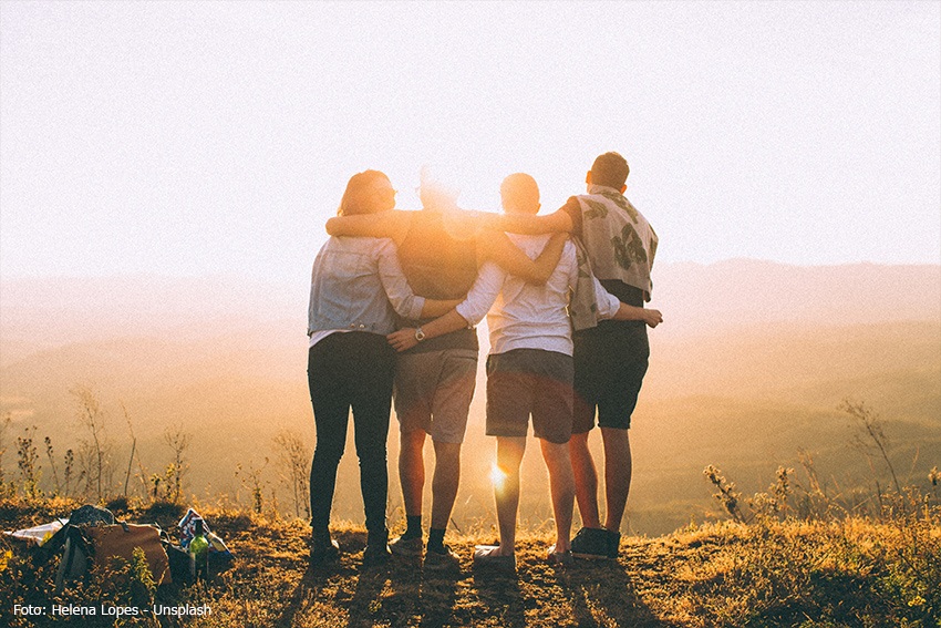 Gruppe von Freunden