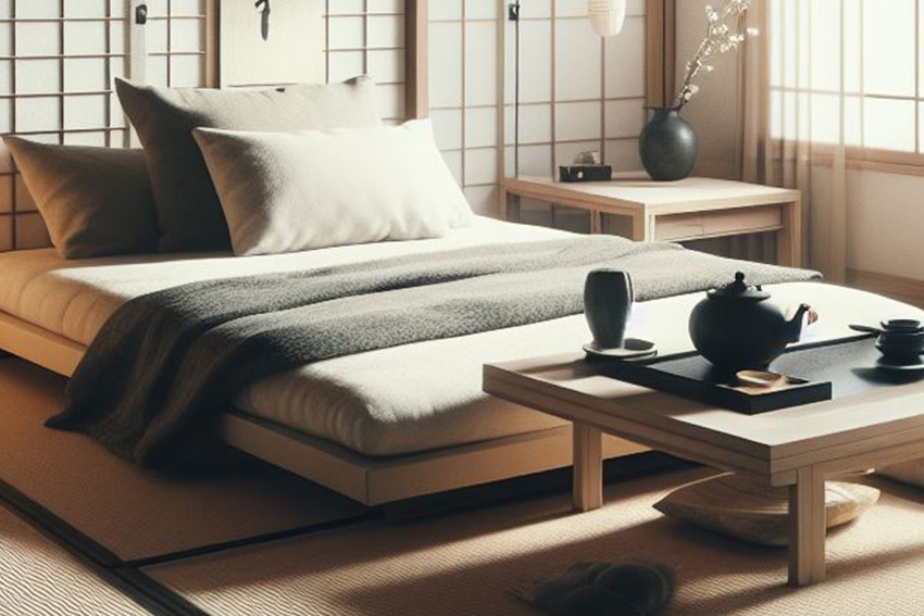 Futon-Bett Tatami und Topper 