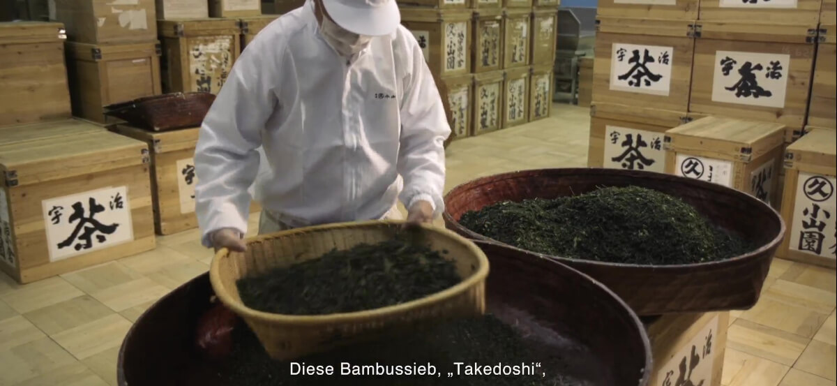 Sieben von grünem Tee in Japan