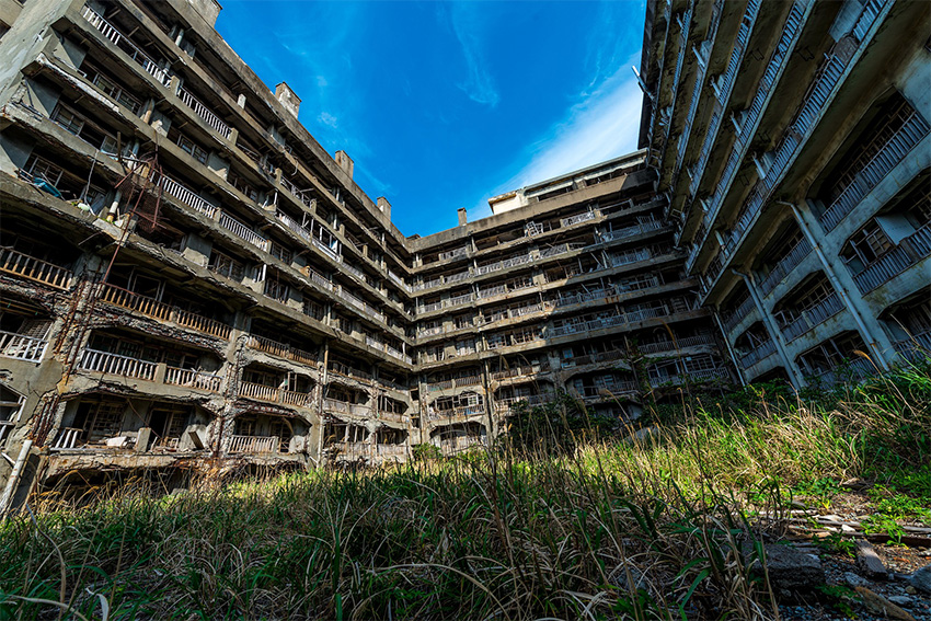 Hashima Island verlassene Ruinen