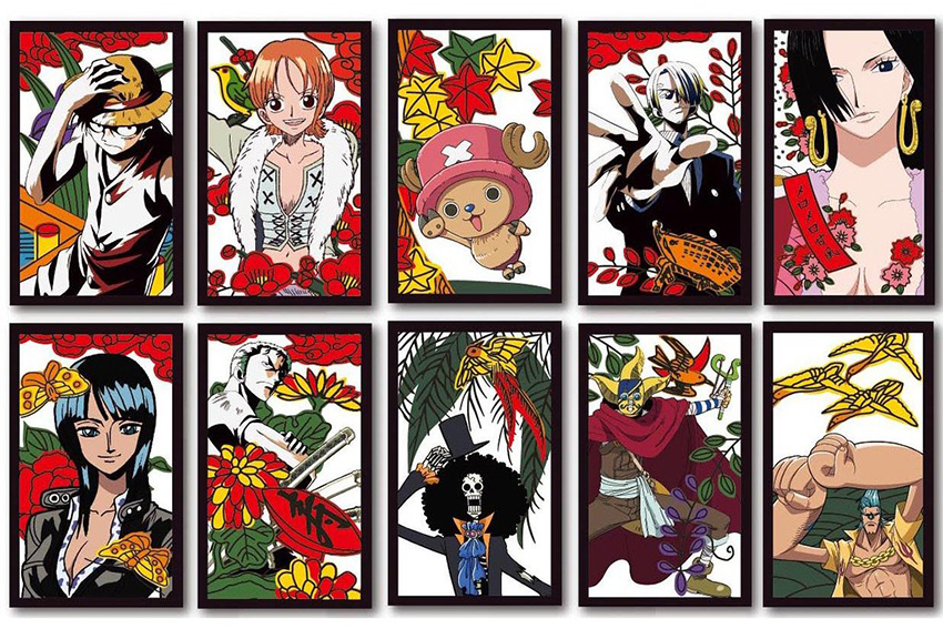 Hanafuda Spielkarten Design Anime Manga Comic