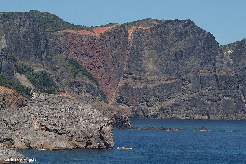 Heart Rock Felsen auf Minami-Jima auf Ogasawara