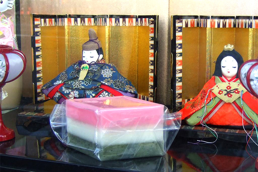 Hishi Moshi Süßigkeiten zum Hina Matsuri