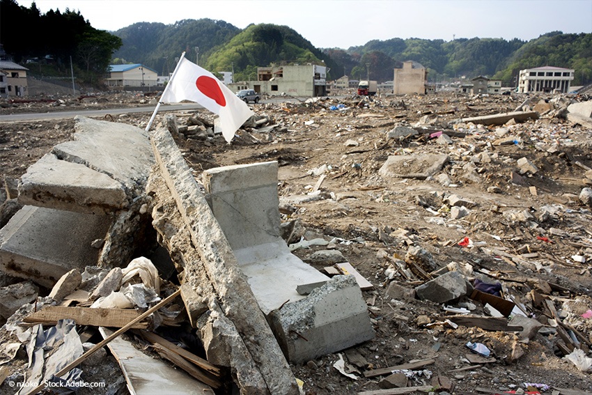 Erdbeben-Trümmer in Japan
