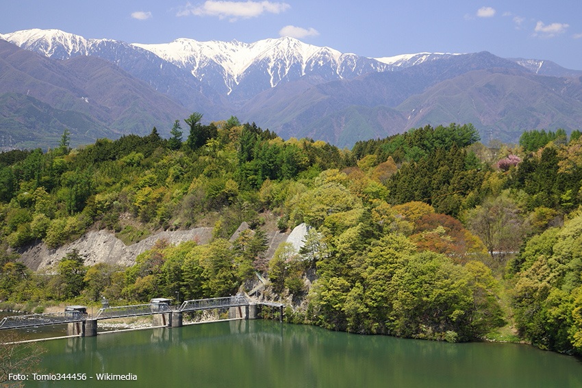 Tenryukyo-Tal am Rand der südlichen japanischen Alpen