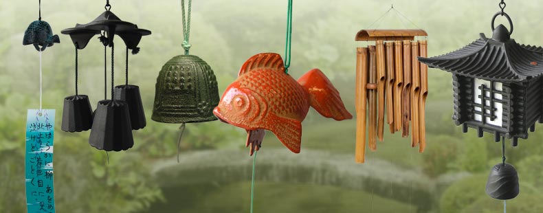 Grün Tannenzapfen Japanische Wind Glocke Eisen Traditionelles Glockenspiel 