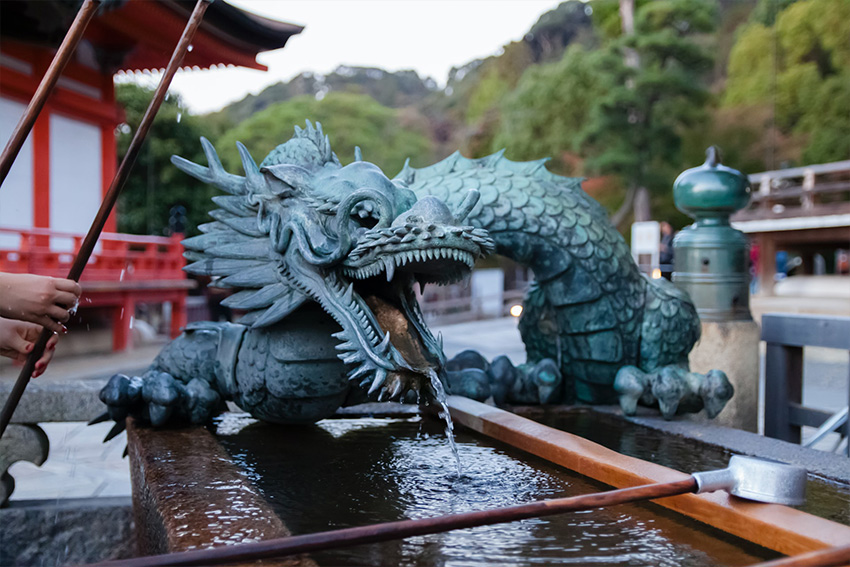 japanischer drache bedeutung – Drachen-Brunnen in Kyoto