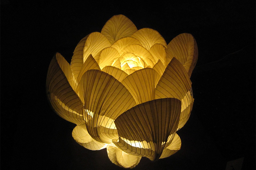 Japanlampe aus Shoji Papier