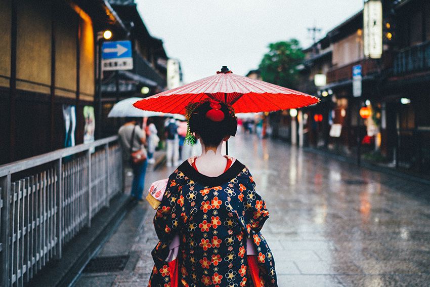 Traditioneller japanischer Papierschirm