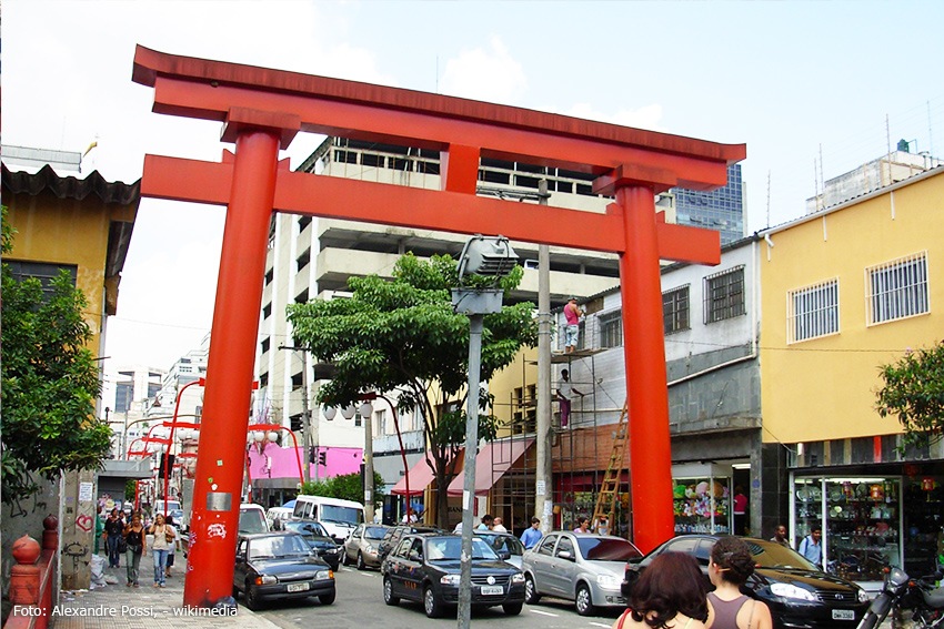 Torii in der Rua Galvão Bueno in Liberdade Sao Paulo