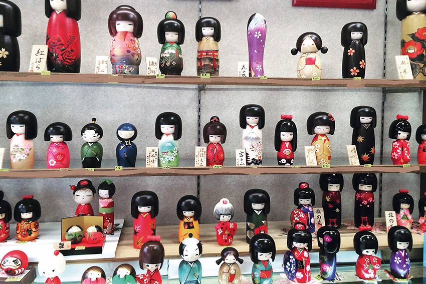 Moderne Kokeshi Dolls