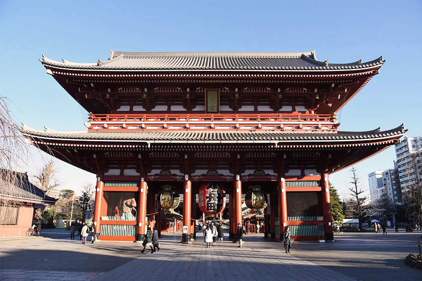 Sensoji-Tempel Tokio mit Wettergöttern