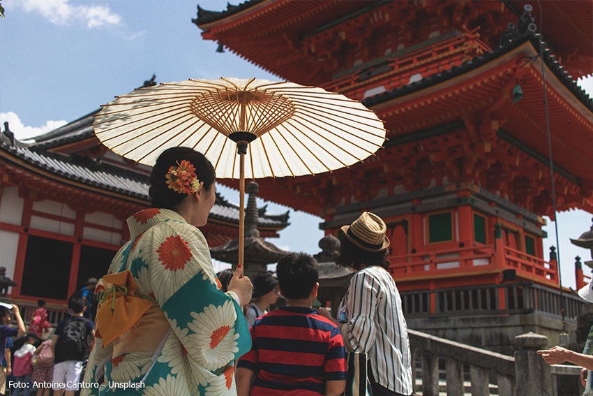 In Tokio ist es heiß und schwül im Sommer