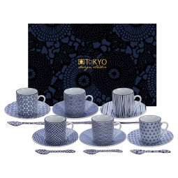 18-teiliges Espresso-Set - Japan Blau