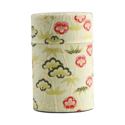 Teedose mit Washi - Shochikubai Teedose mit Washi - Shochikubai