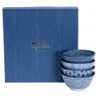 4er-Set Reisschalen - Japan Blau