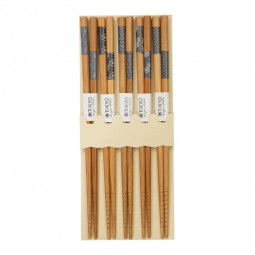 5 Paar Essstäbchen aus Holz - Japan Schwarz