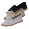 Espadrilles mit Glitzer Canvas Damen Sommerlatschen Slipper