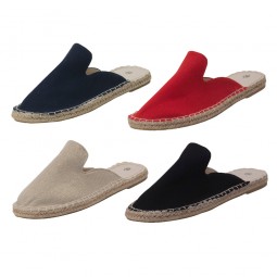 Espadrilles Pantoletten Canvas Slipper Damen Sommerlatschen