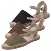 Espadrilles Sandalen Canvas Damen Sommerlatschen