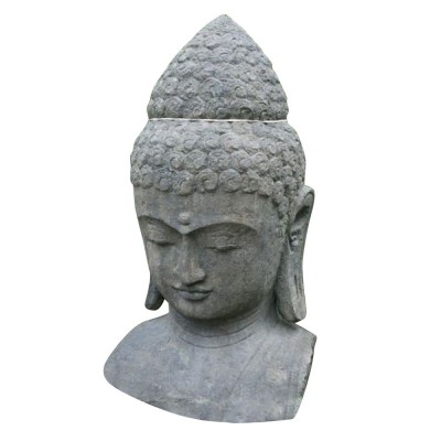 Buddha Büste, aus Lavastein