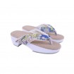 Damen Geta Blumen Hellblau