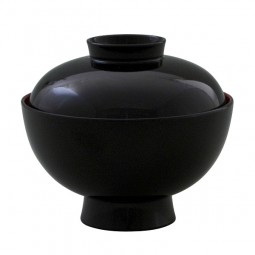 Lidded Bowl - Kuro Aka