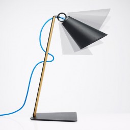 Domus Table Lamp - Pit Metal Black