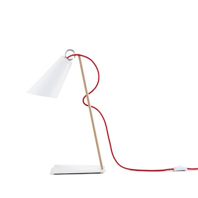 Domus Table Lamp - Pit Metal White