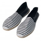 Espadrilles mit Querstreifen Canvas Herren Slipper Sommerlatschen