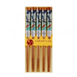 Essstäbchen-Set natur gerillt 'Koi'
