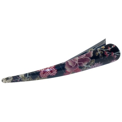 Haar-Clip - Blumenmotiv schwarz Haar-Clip - Blumenmotiv schwarz