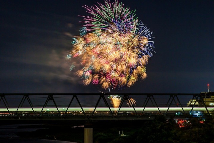 Japanisches Feuerwerk aus Tokio