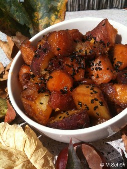 Japanisch Kochen - Daigakuimo: Karamellisierte Süßkartoffeln