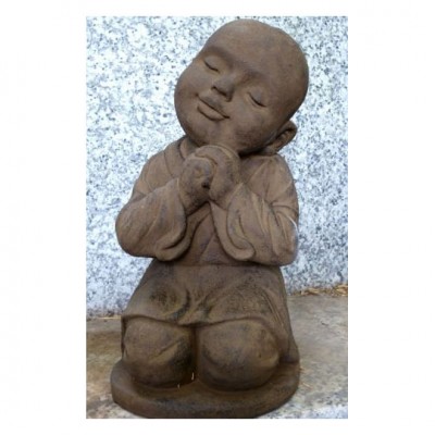 Kneeling Monk, Cast Stone