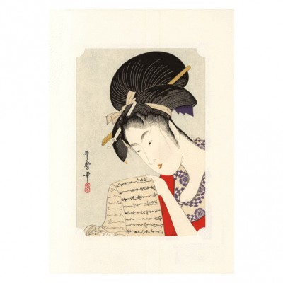 Art Print - Utamaro Bijin Hanazuma