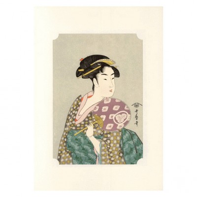 Kunstdruck - Utamaro Geisha Ohisa