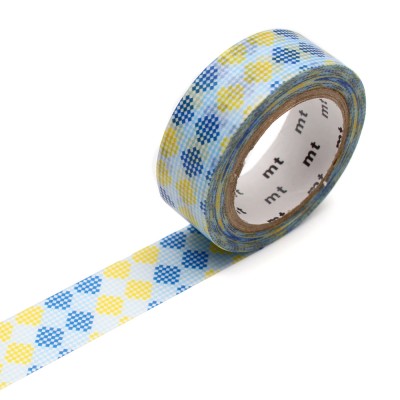 Masking Tape - Checkers Stripe Blue