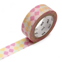 Masking Tape - Checkers Stripe Pink