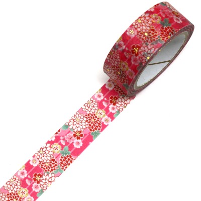 Masking Tape 'Kimono-Muster' Sakura to Kiku