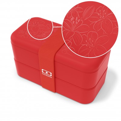 Monbento Original 1 l - Bento Box Rote Lilien