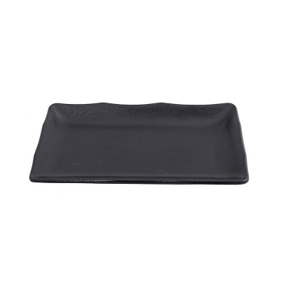 Melamine Plate 20.7X13X2.8cm Zen Black