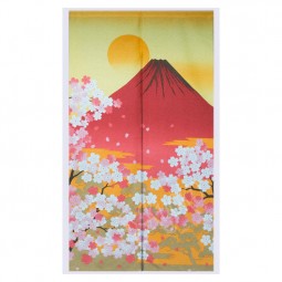  Surwin Japanischer Stil Türvorhang, Küche Japan Noren Raumteiler  Tapisseri Leinen Lang Vorhänge Partition Gardinen Tür Vorhang Tapisseri für  die Türdekoration (75x150cm,Taupe)